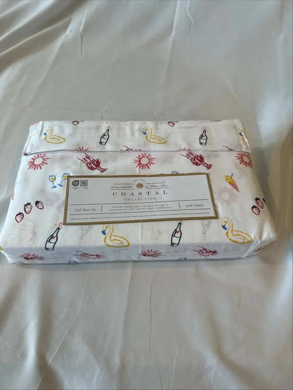 Coastal collection by Hillcrest home full-size sheet set